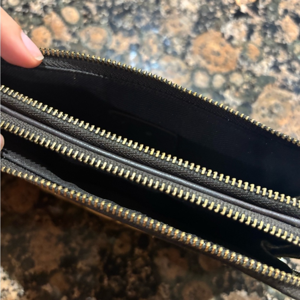 Coach Khaki and Chocolate Signature Canvas Wristlet - Picture 5 of 9